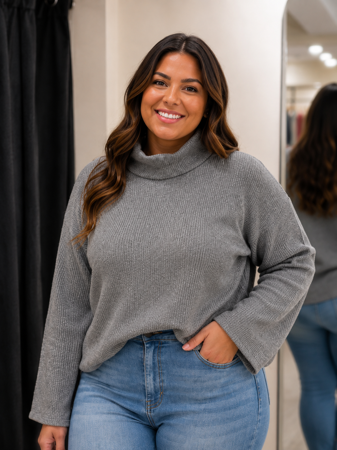 sweter gris