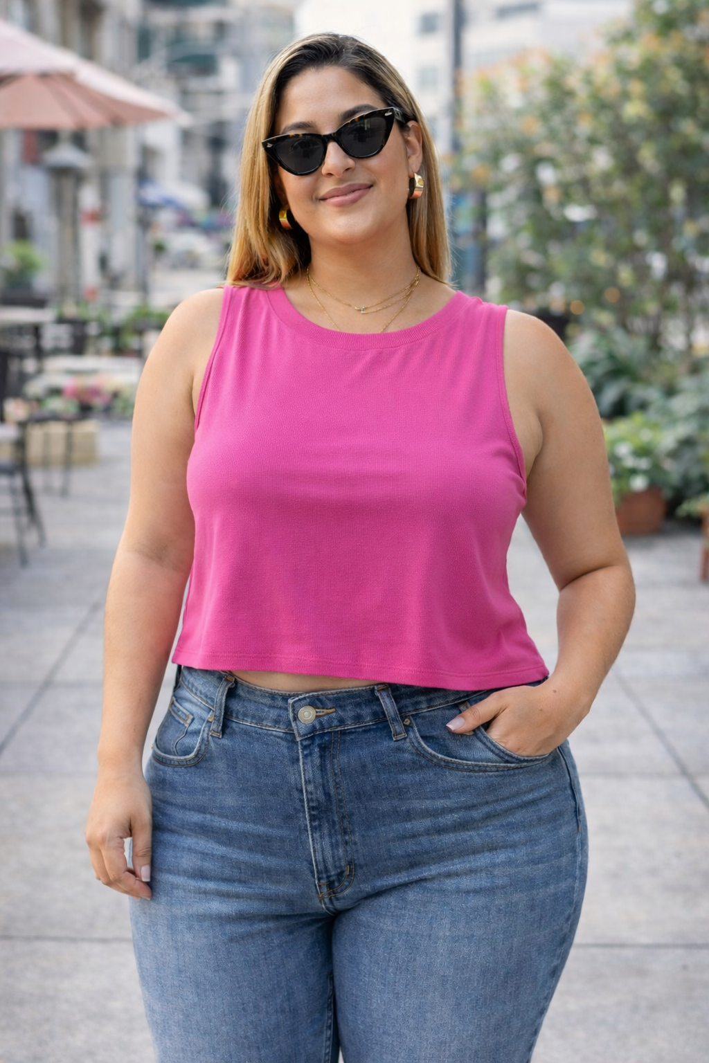 POLERA CAROLINA FUCSIA
