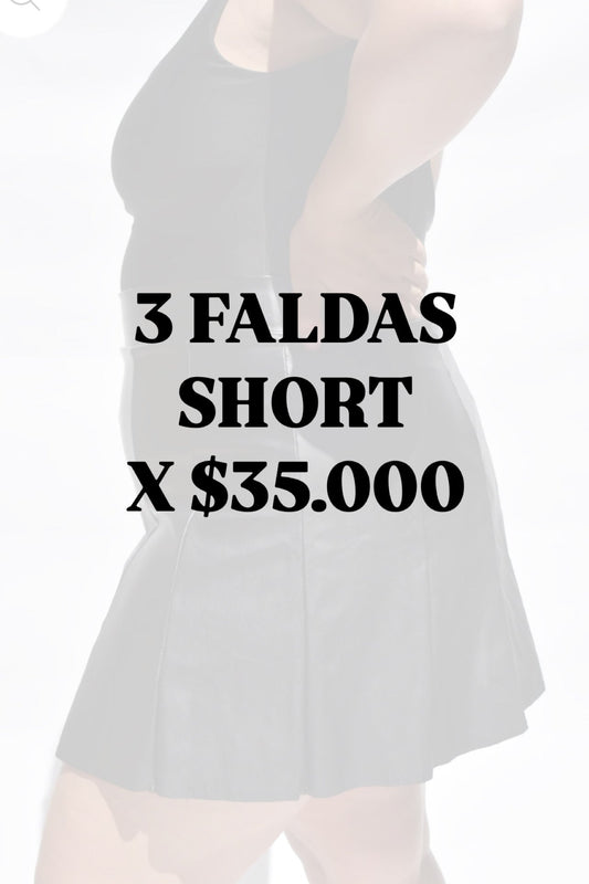 🎁 PACK SORPRESA x3 Faldas Short 🎁