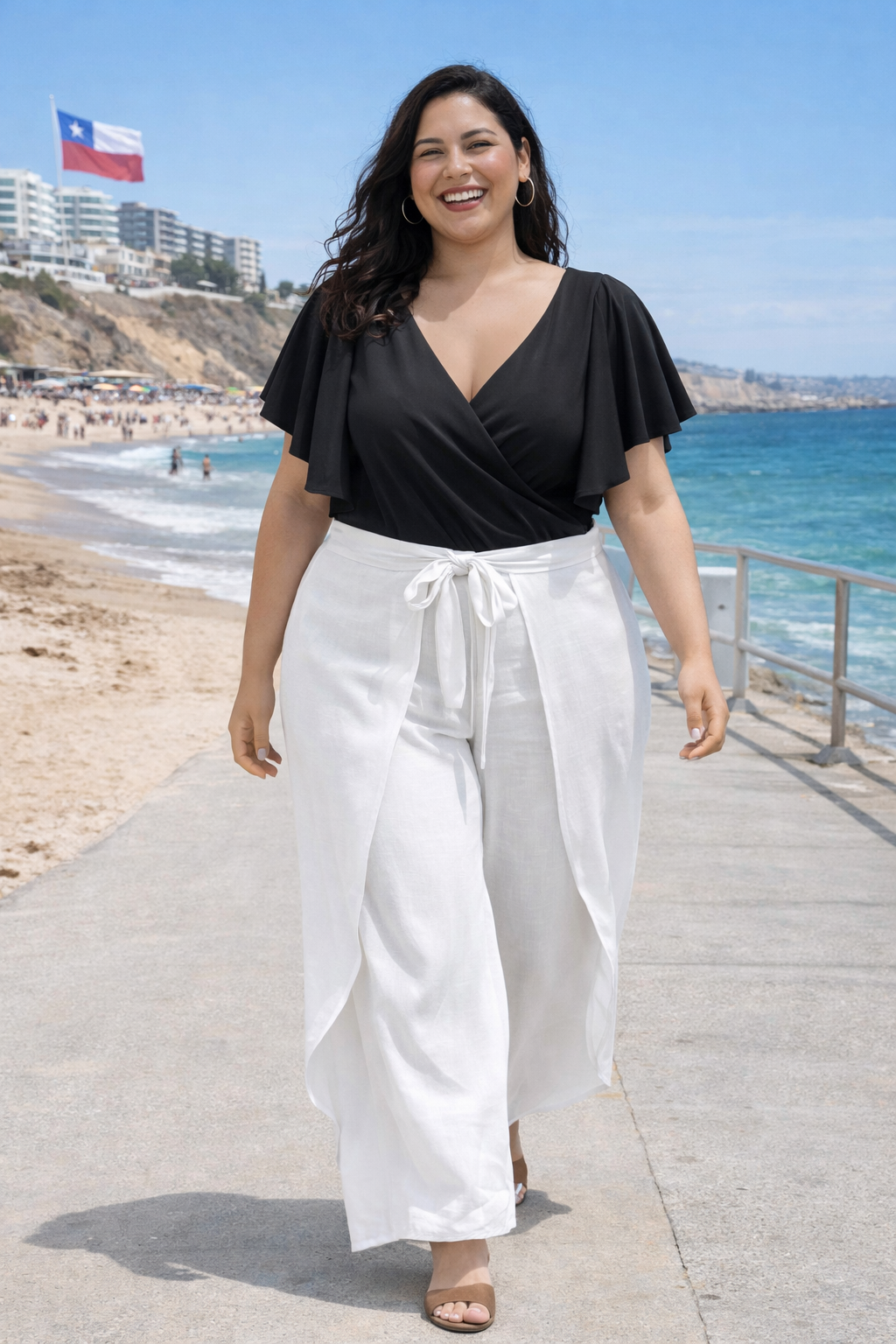 PANTALON PAREO BLANCO LINO