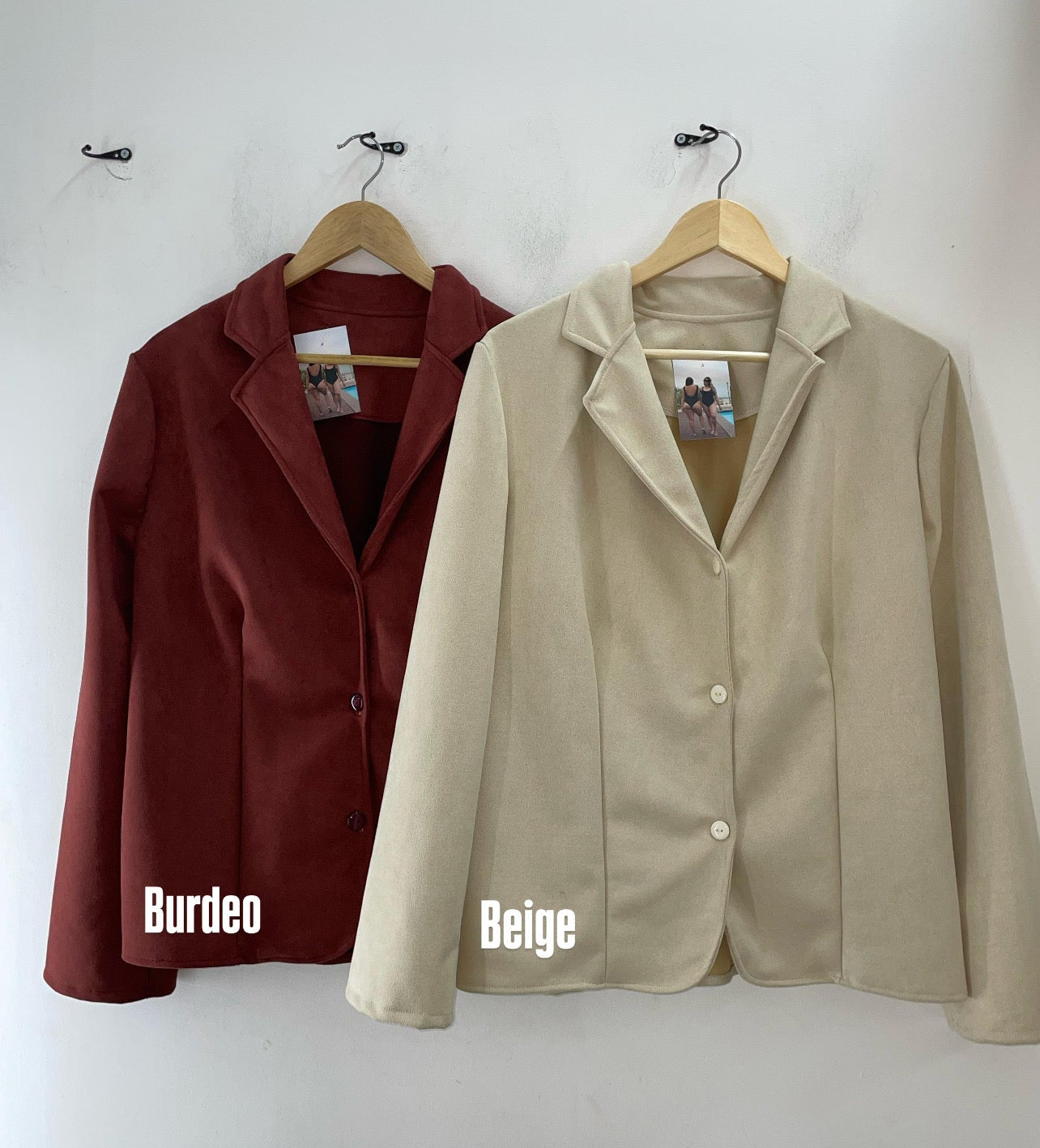 BLAZER DE GAMUZA BURDEO