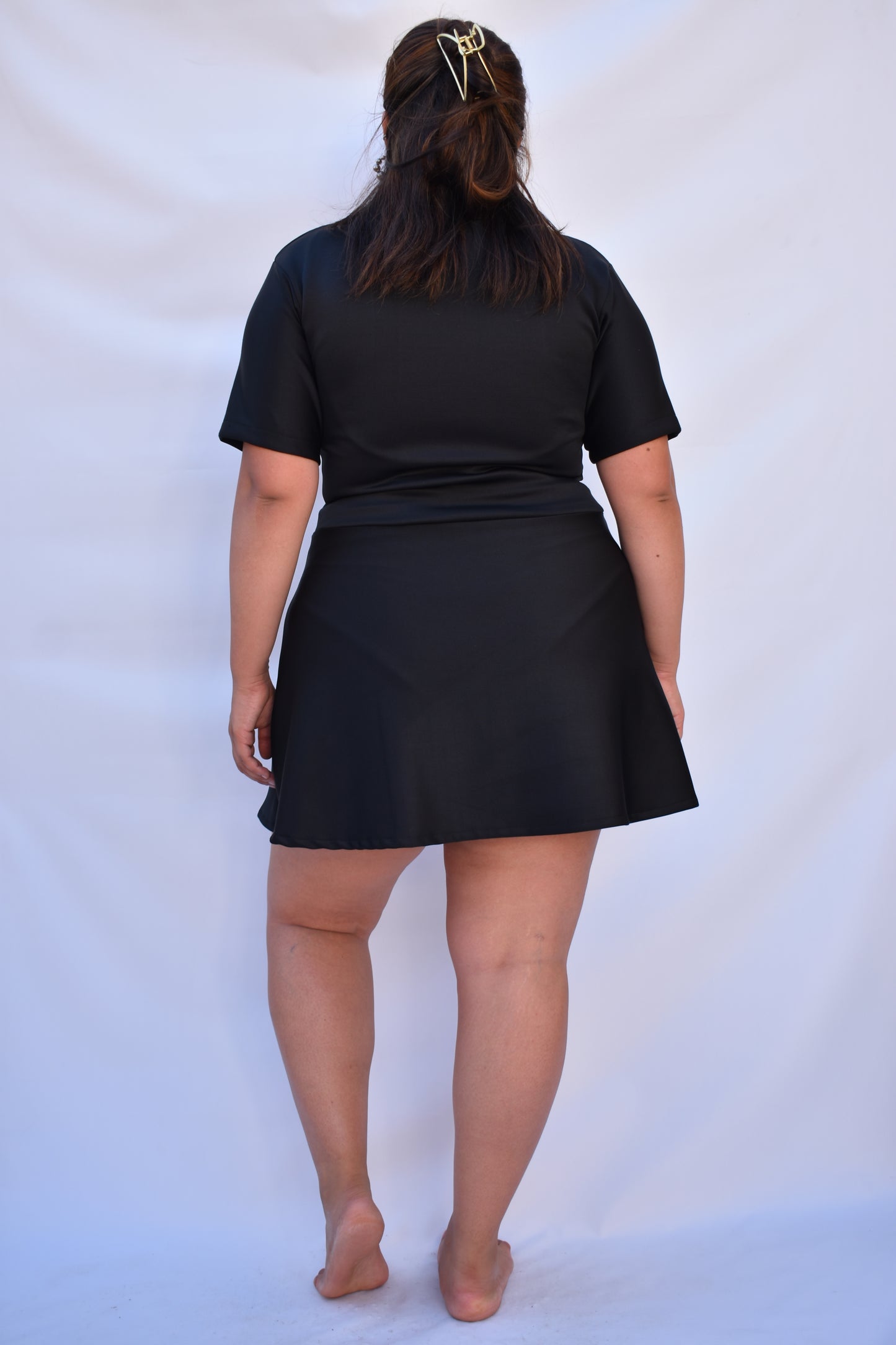 VESTIDO LEANDRA PEPLUM NEGRO