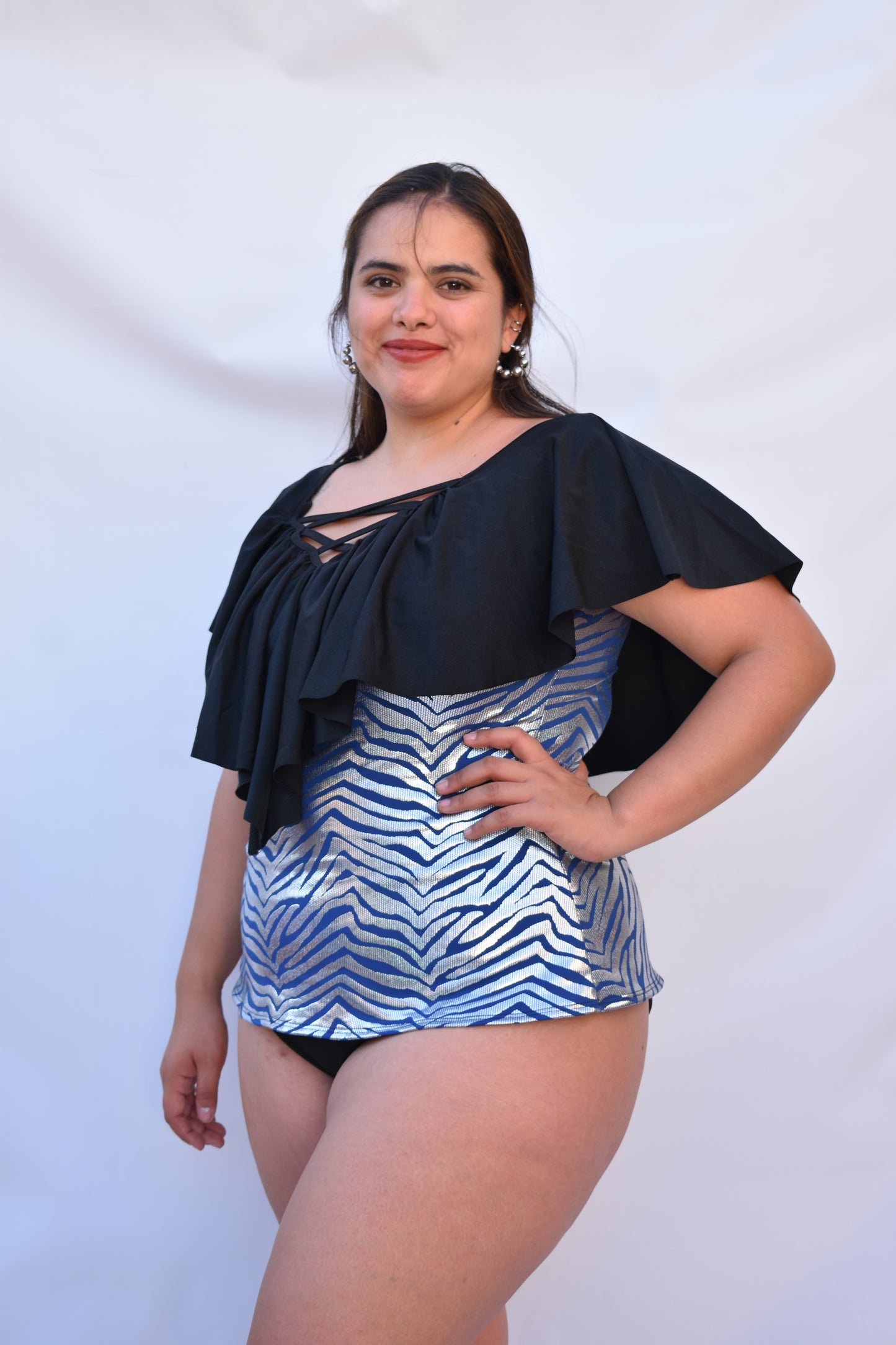 POLERA TRAJE DE BAÑO CAMILA AZUL