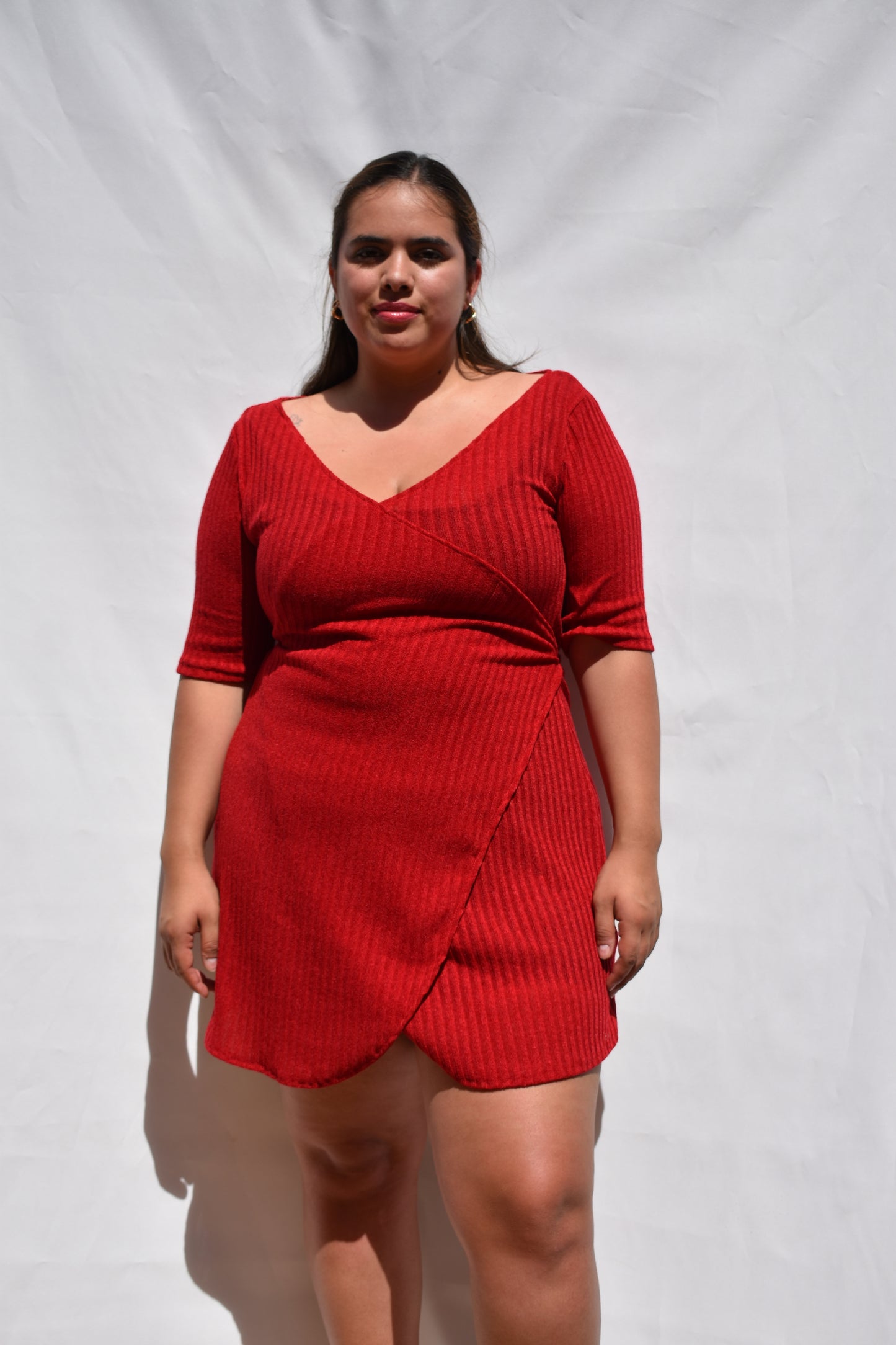 MINI VESTIDO LINDA LANILLA ROJO