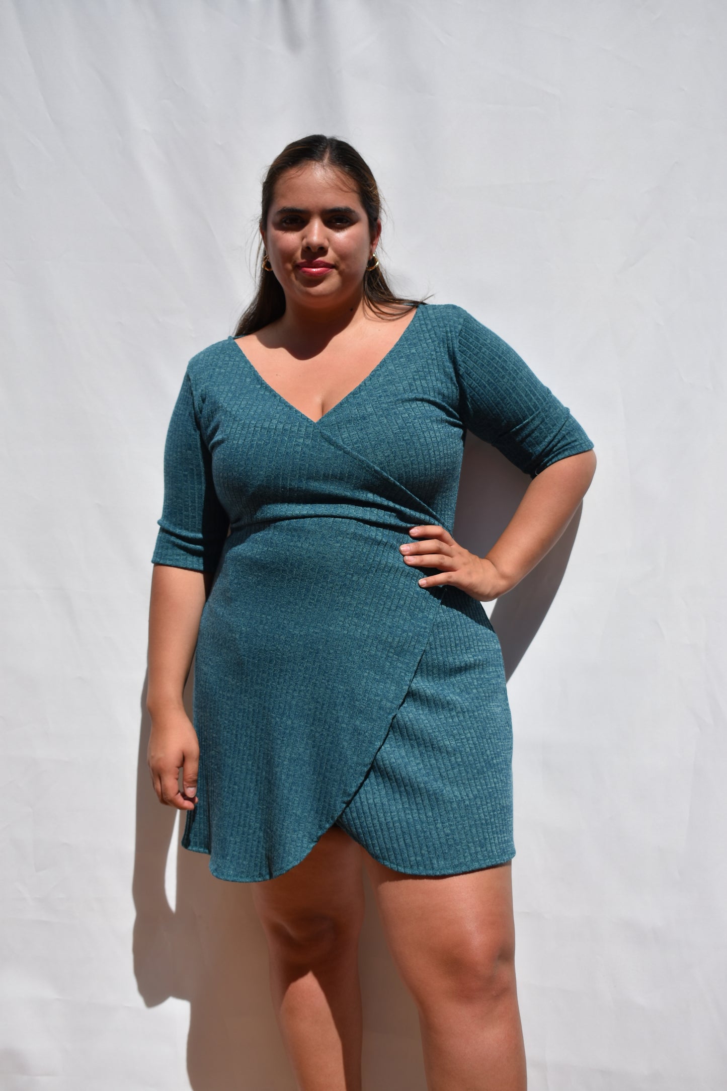 MINI VESTIDO LINDA LANILLA PETROLEO