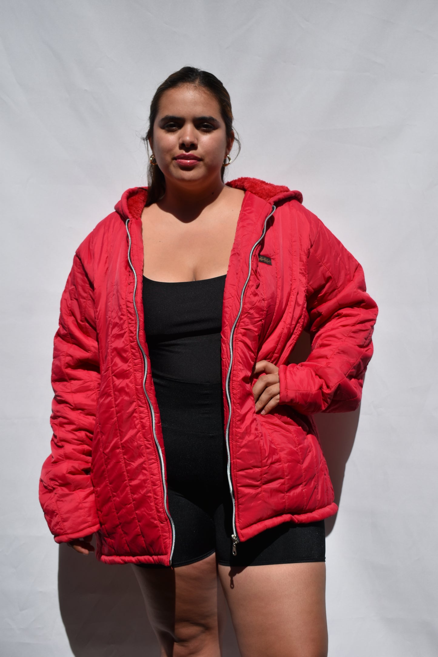 PARKA TALLA GRANDE FUCSIA