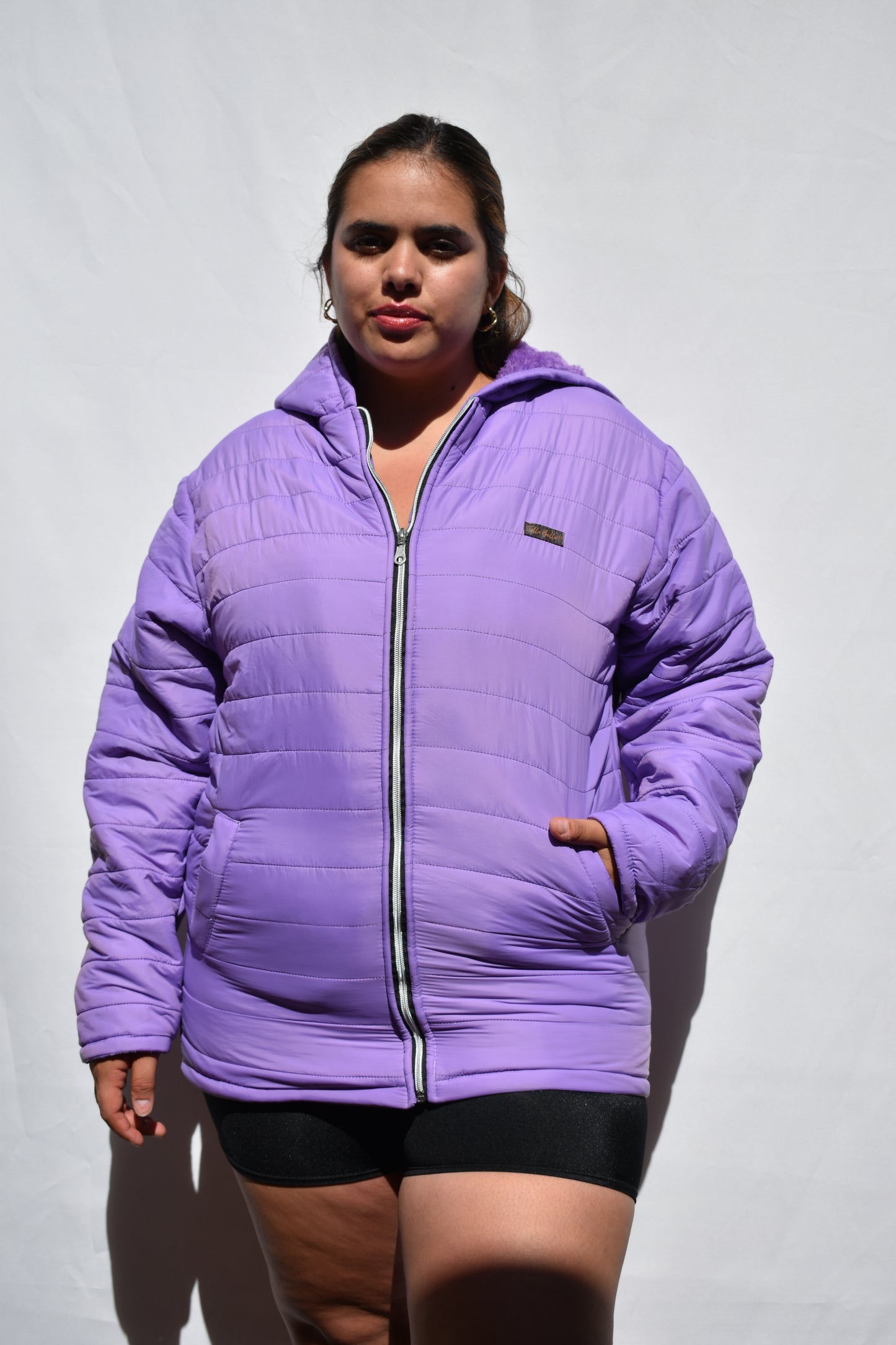 PARKA TALLA GRANDE LILA