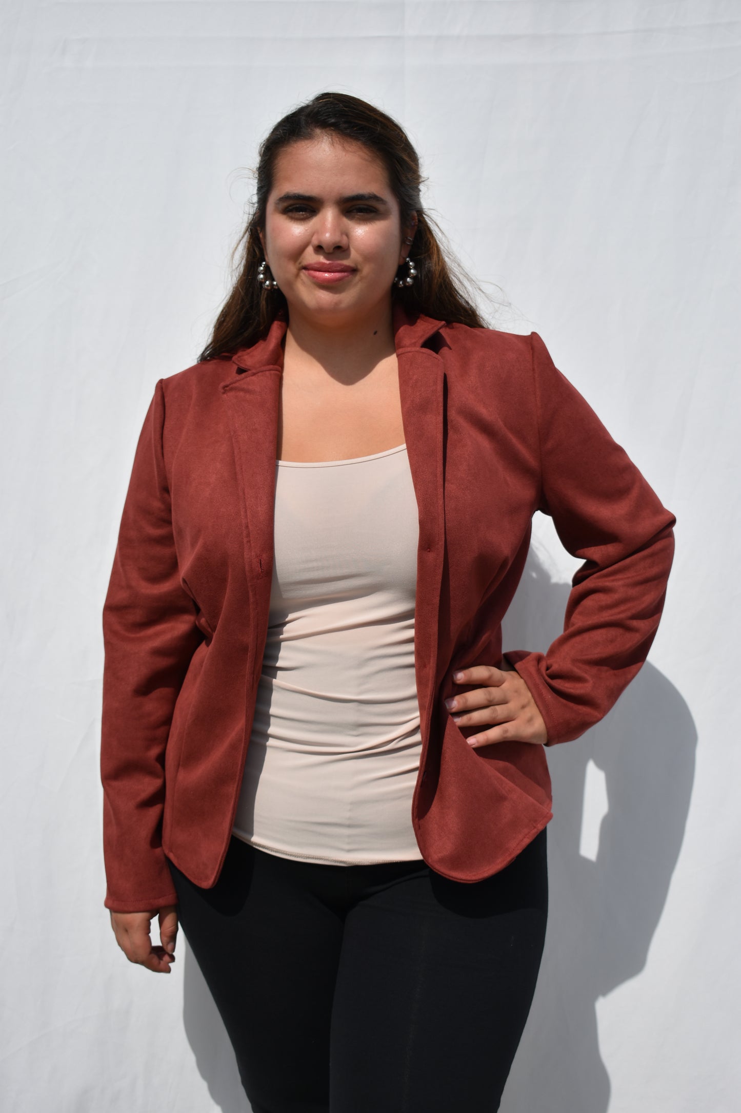 BLAZER DE GAMUZA BURDEO