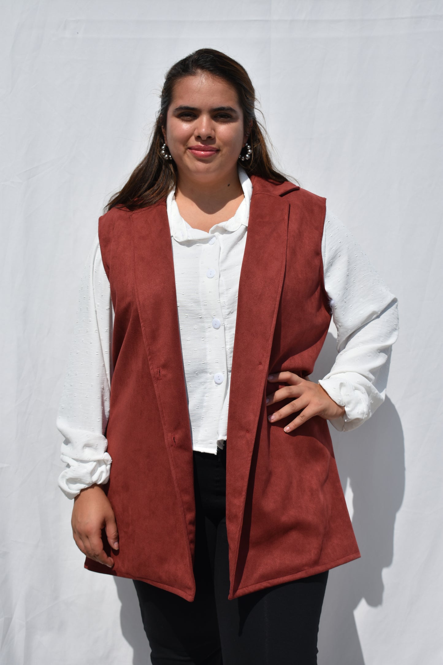 CHAQUETA GAMUZA BURDEO