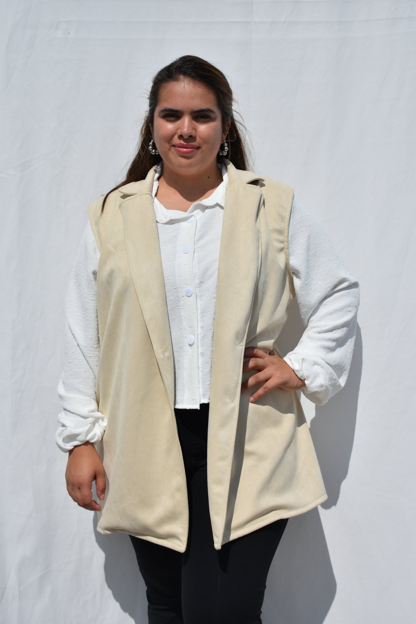 CHAQUETA GAMUZA BEIGE