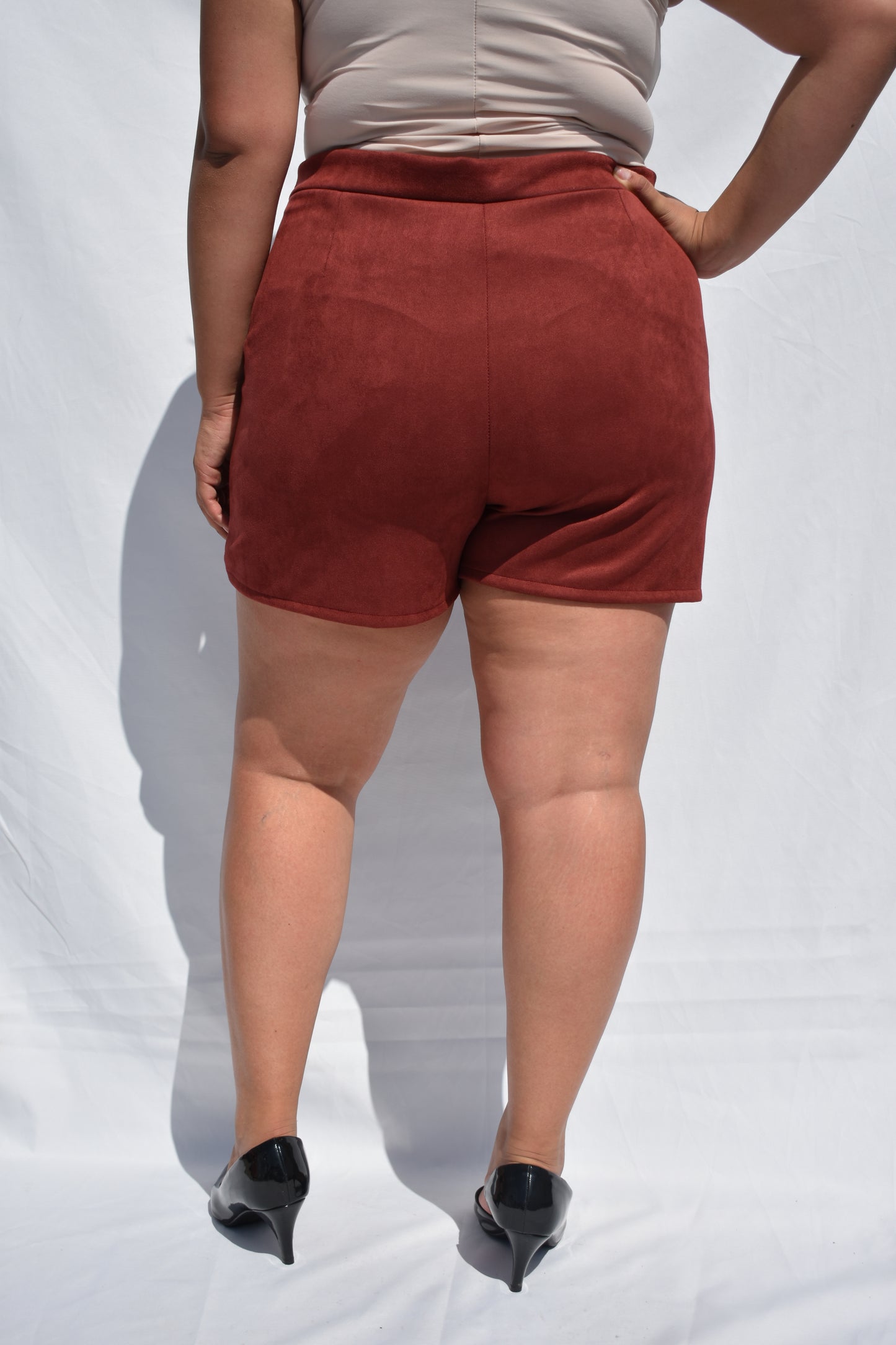FALDA FLORENCIA GAMUZA BURDEO