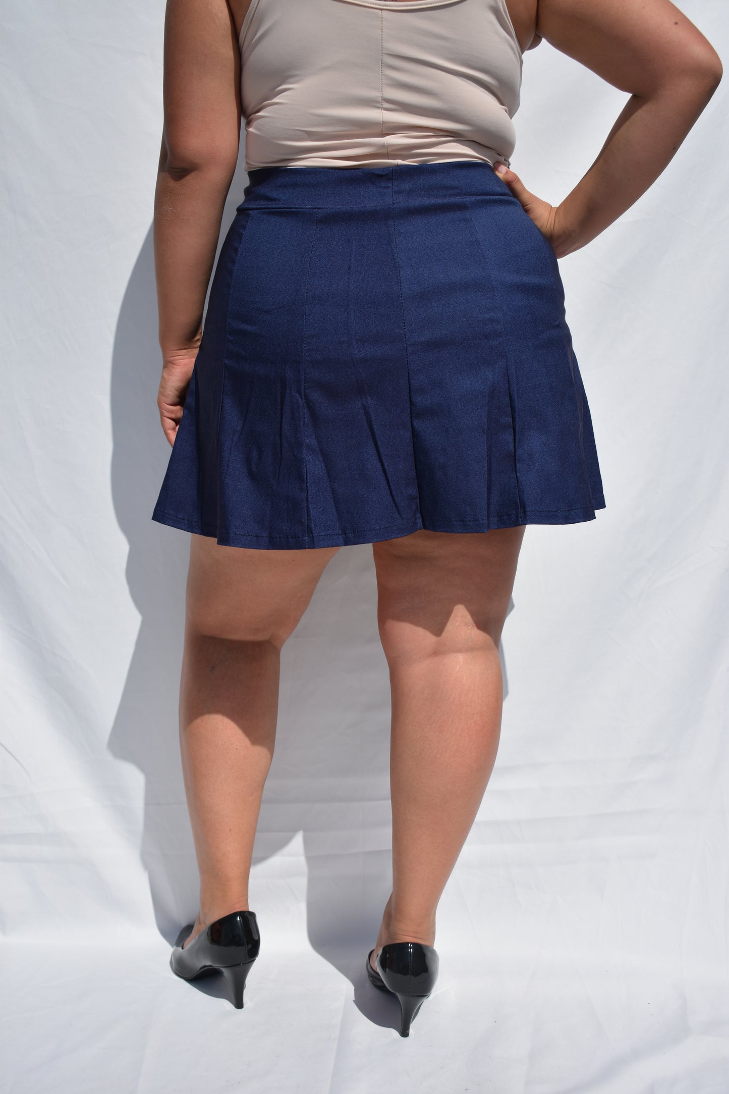 FALDA SHORT TABLEADA JEANS
