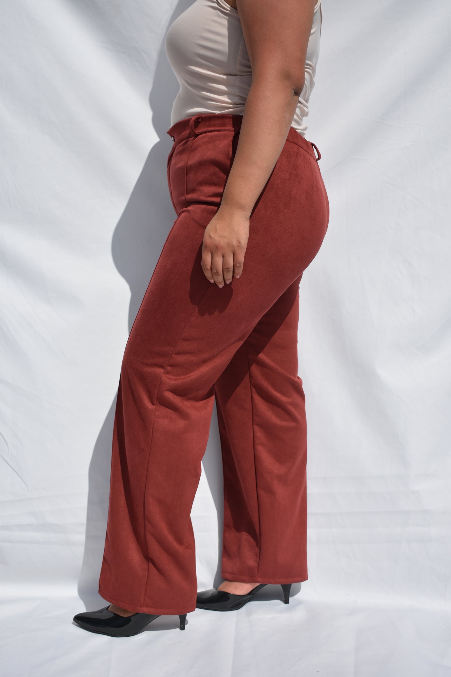 PANTALON SASTREROS GAMUZA BURDEO
