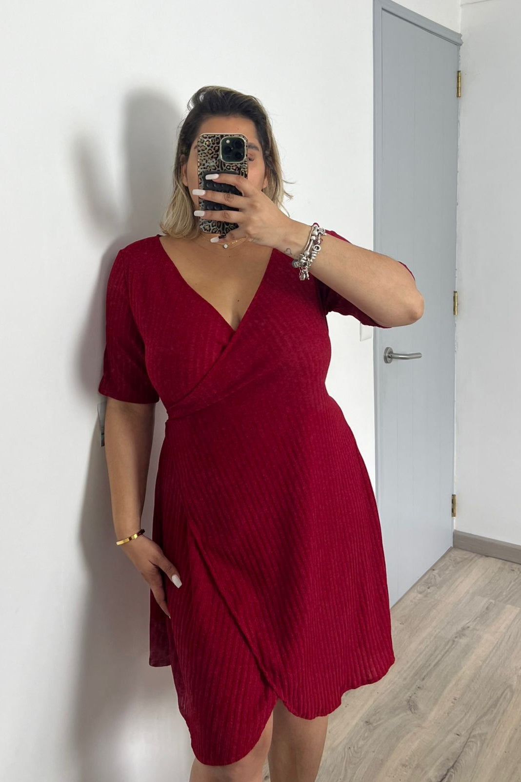 MINI VESTIDO LINDA LANILLA ROJO