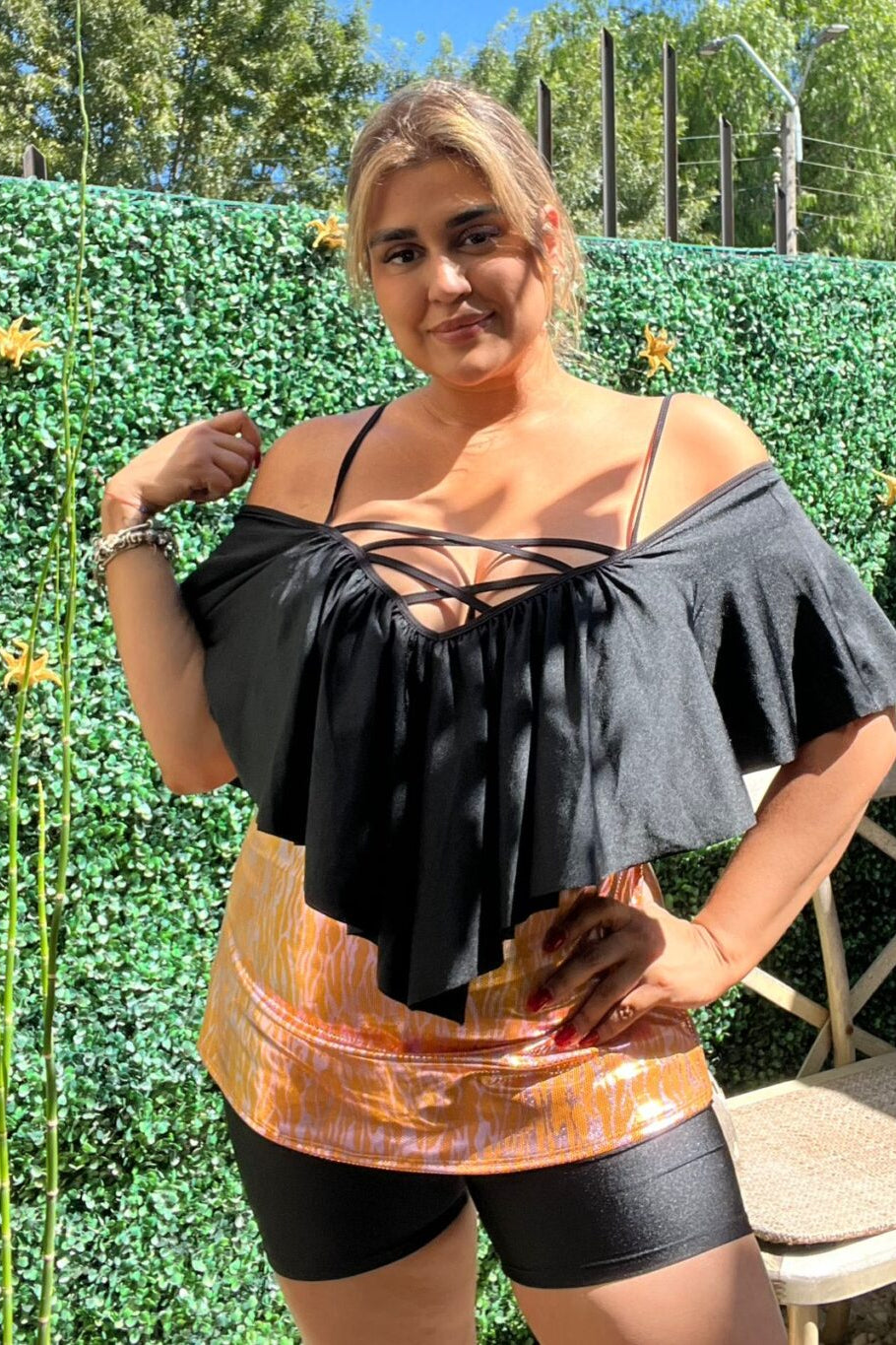 POLERA TRAJE DE BAÑO CAMILA NARANJA