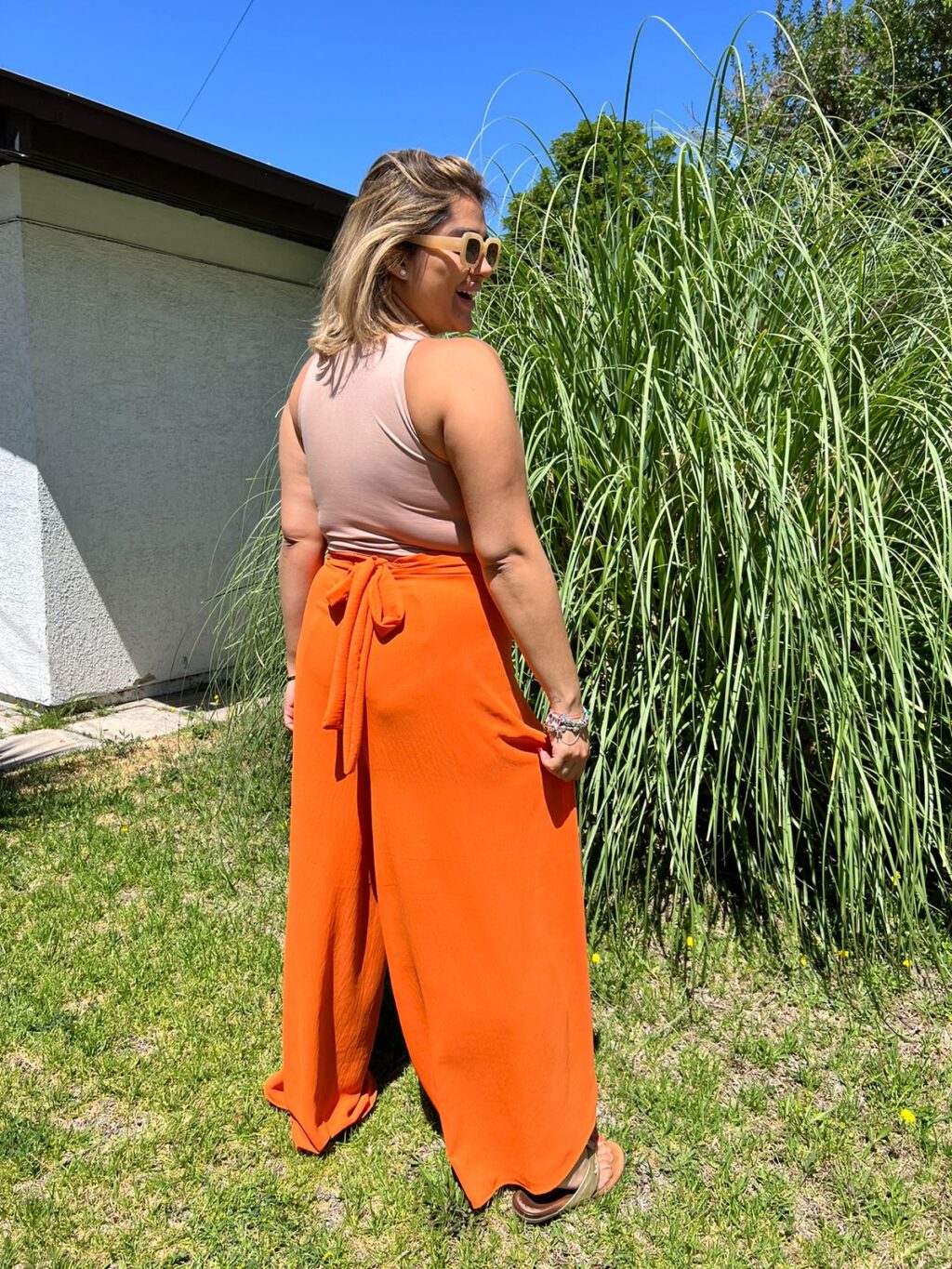 PANTALON PAREO NARANJA