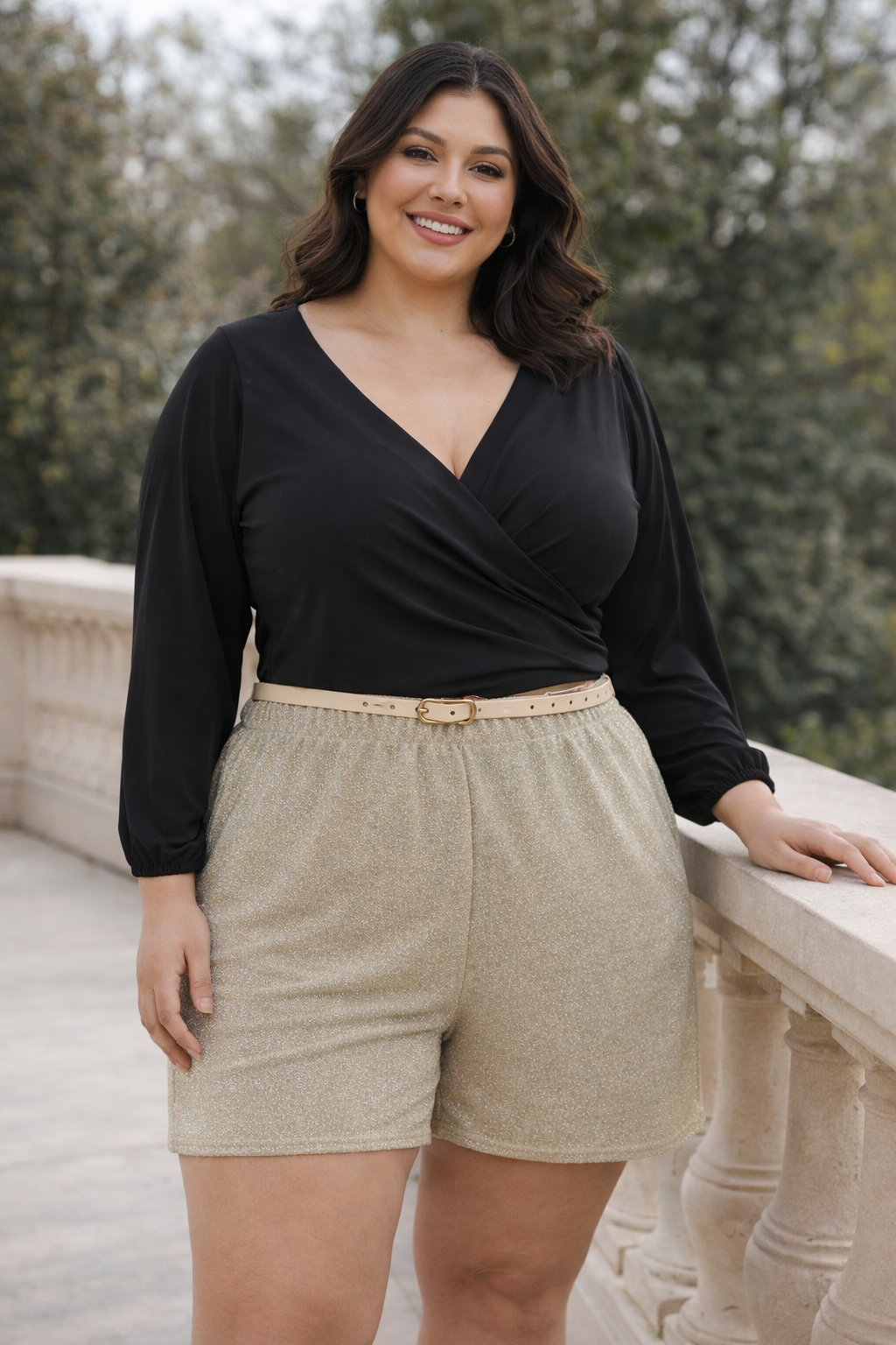 SHORT VENGANZA CHAMPAGNE