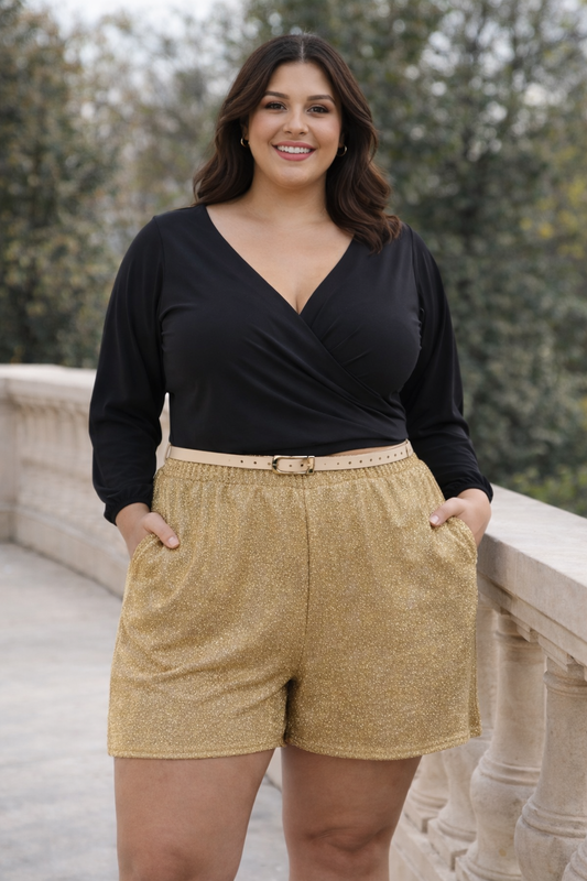 SHORT VENGANZA DORADO