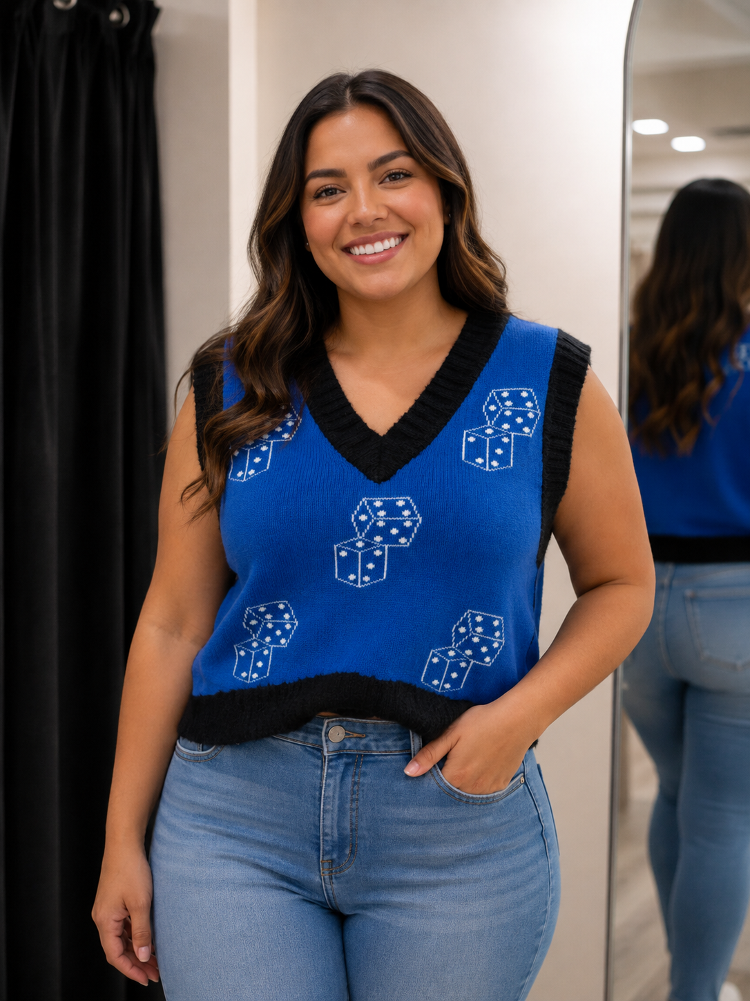CHALECO DADOS AZUL