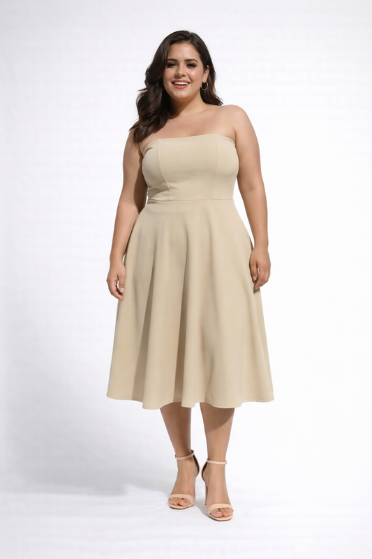 VESTIDO AMANDA BEIGE