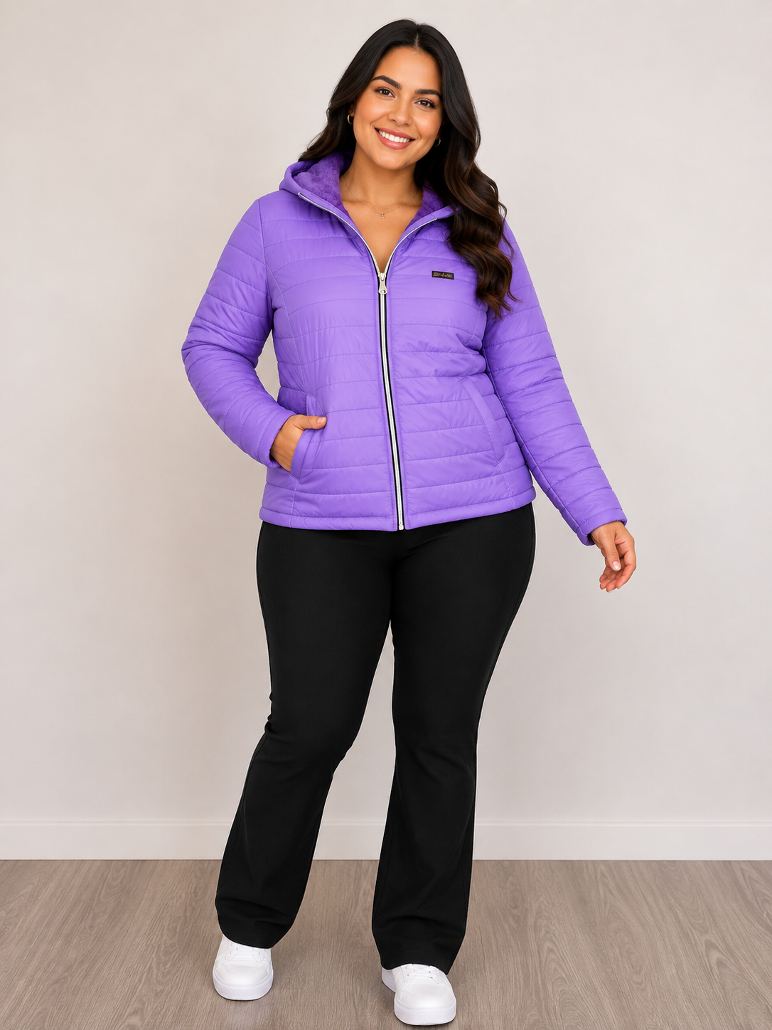 PARKA TALLA GRANDE LILA