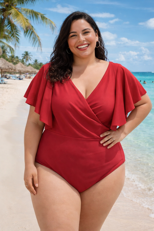 TRAJE DE BAÑO MEL ROJO