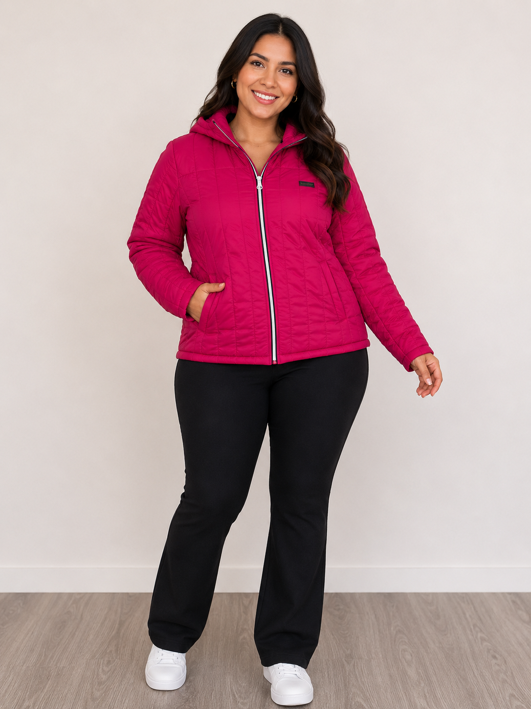 PARKA TALLA GRANDE FUCSIA