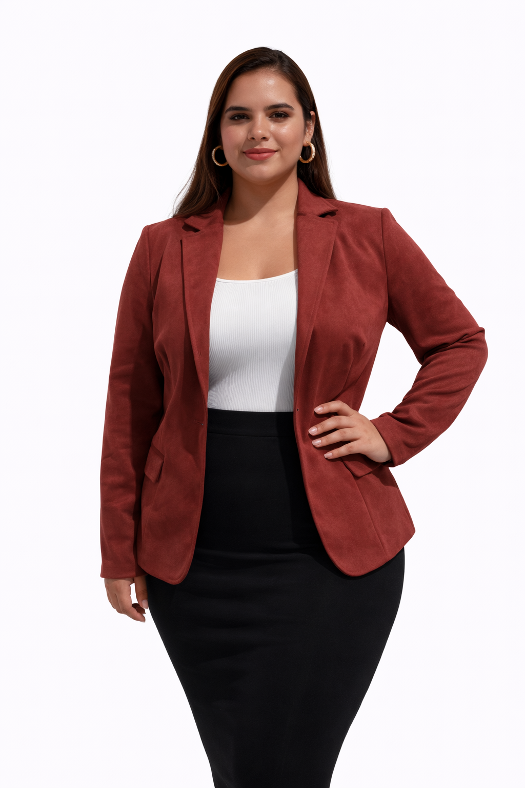 BLAZER DE GAMUZA BURDEO
