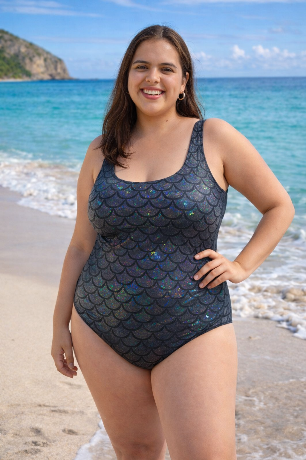 TRAJE DE BAÑO TALLA GRANDE SIRENA