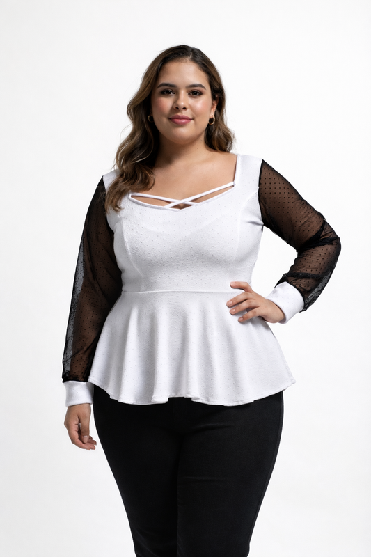 POLERA FRANCISCA PEPLUM