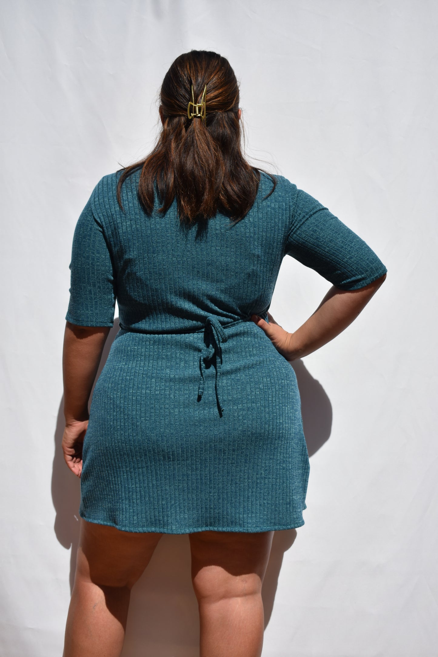 MINI VESTIDO LINDA LANILLA PETROLEO