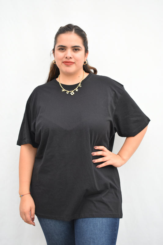 POLERA BASICA ALGODON NEGRO