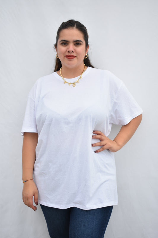 POLERA BASICA ALGODON BLANCA