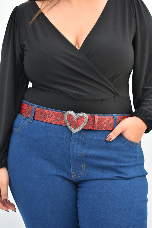 CINTURON TREND ROJO